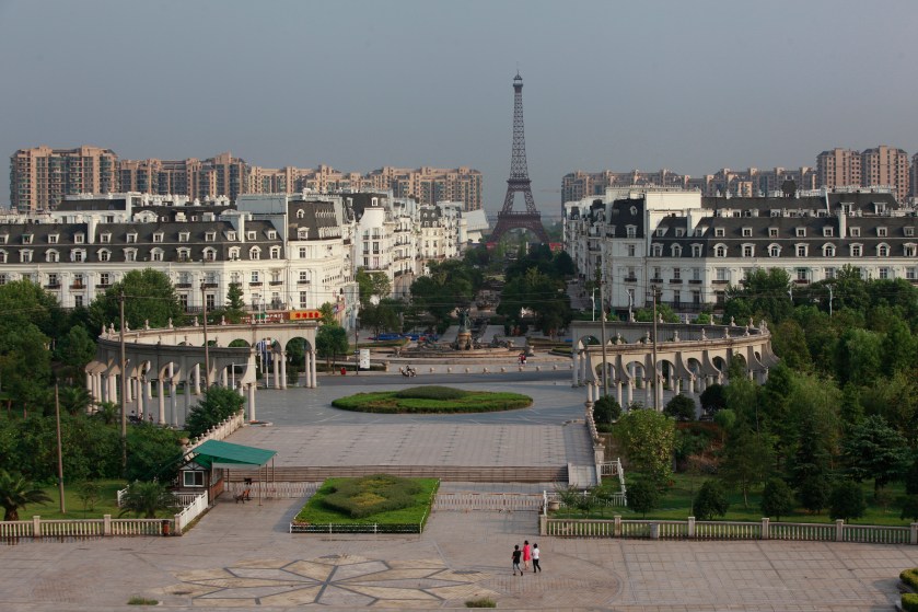 View of the Tianducheng development in Hangzhou
